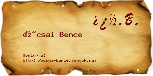 Ócsai Bence névjegykártya